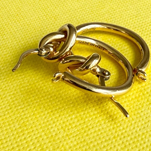 Celine Gold Knot Earrings - Picture 4 of 9